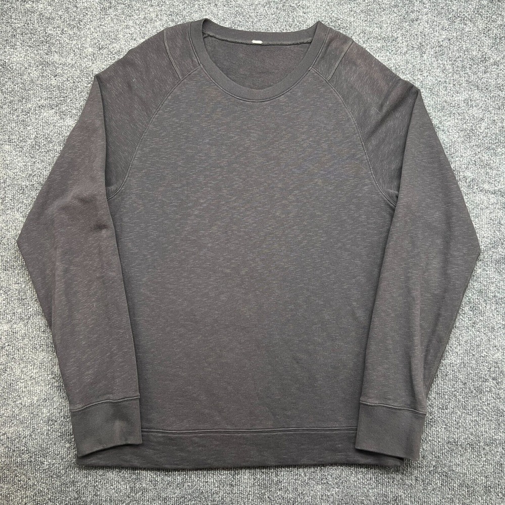 Lululemon Pullover Men's XL Solid Black Crew Neck Sweater Shirt Sweater